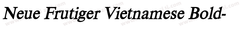 Neue Frutiger Vietnamese Bold字体转换